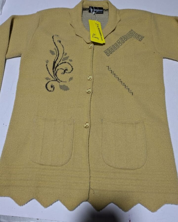 Embroidered Button Cardigan – Beige – wool-blend knitwear